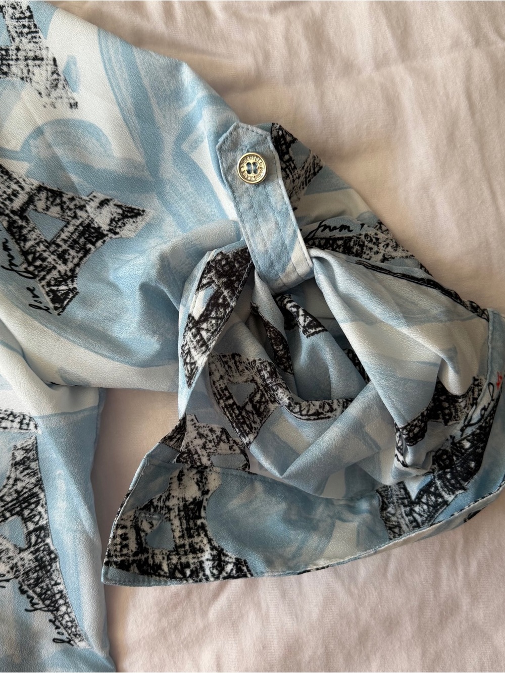 Karl Lagerfeld L Eiffel Tower Print Button-Up Shirt - Picture 10 of 11